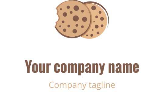 Lekent logo design med to sjokoladekjeks