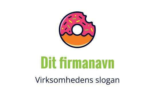 Lekent logo design av en donut med rosa glasur og fargerike strøssel