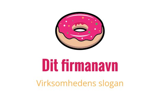 Lekent logo design av en donut med rosa glasur og fargerike strøssel