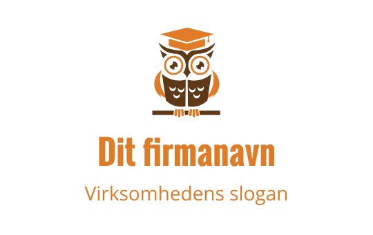 Lekent uglelogo med eksamenshatt og varme farger