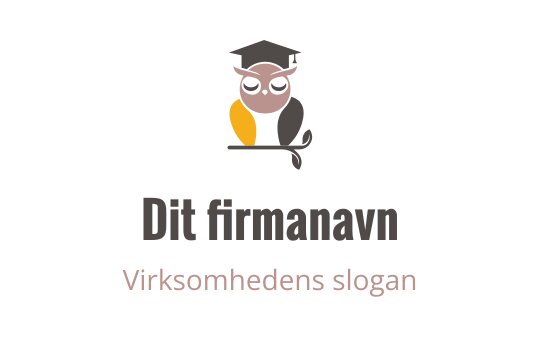 Lekent uglelogo med eksamenshatt i livlige farger