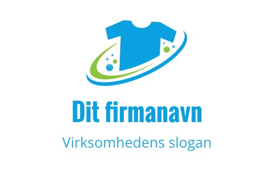 Fargerik logo med en t-skjorte og virvlende elementer
