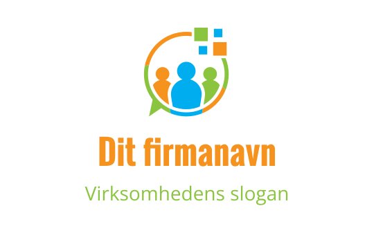 Fargerik logo med tre stiliserte personer i en snakkeboble