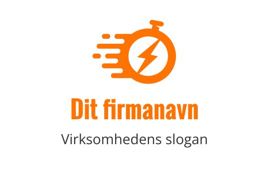 Dynamisk oransje stoppeklokke logo design med et lyn-element