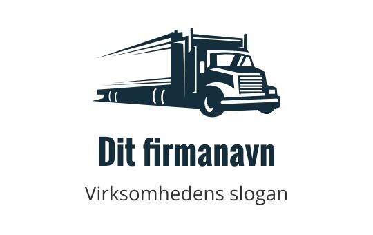 Fet lastebil logo design med strømlinjeformede linjer og mørkeblå farge