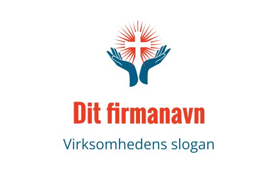 Hender som holder en rød kors med strålende linjer logo