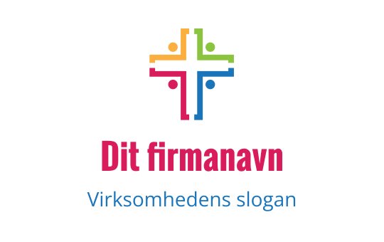 Fargerik korslogo med sirkulære detaljer i livlige nyanser