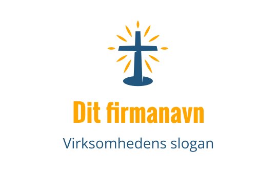 Moderne korslogo design med lysstråler i blått og oransje