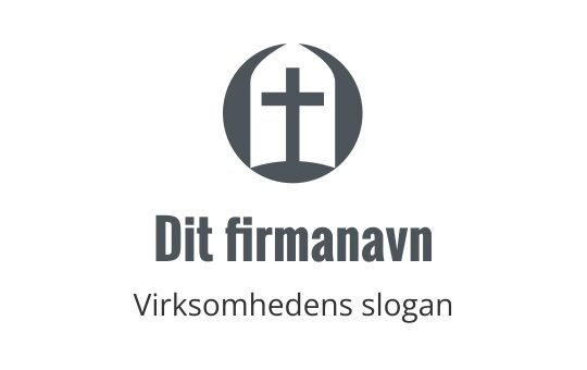 Moderne logo design med et kors innenfor en sirkulær form