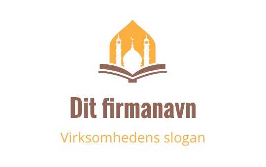 Elegant logo med en moské-silhuett over en åpen bok