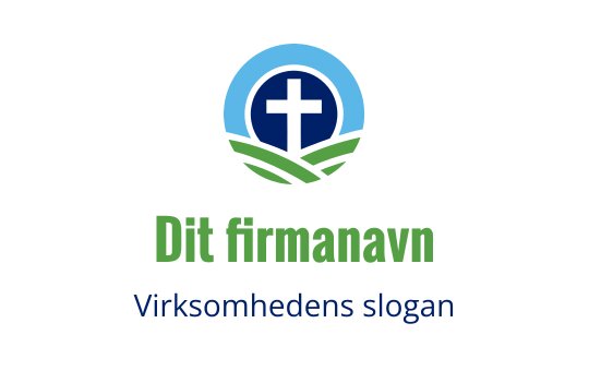 Moderne logo design med et kors i et sirkulært landskapsmotiv