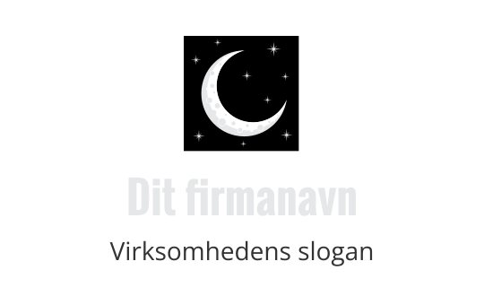 Elegant halvmåne logo design med stjerner og myke farger