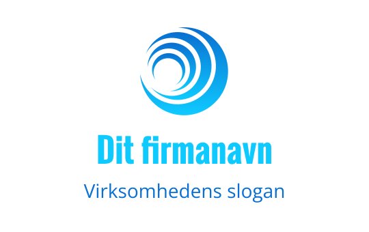 Moderne blå virvel logo design med dynamiske sirkulære elementer