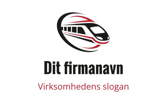 Elegant tog logo design med dynamiske røde aksenter og moderne linjer