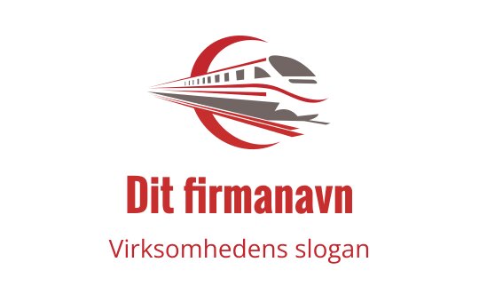 Dynamisk tog logo design med røde og grå elementer
