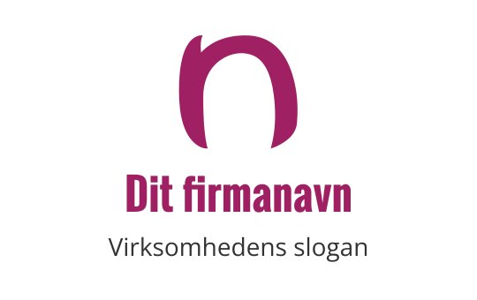 Moderne logo design med en stilisert bokstav 'n' i rosa