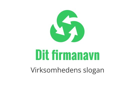Moderne grønn resirkulering logo design med sirkulære piler