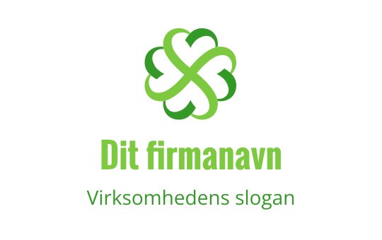 Moderne grønn logo med et sammenflettet bladmønster