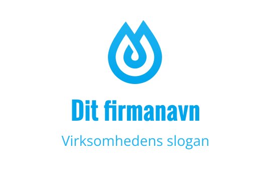 Moderne blå dråpe logo design med et sirkulært virvlelement