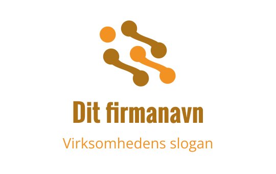 Moderne logo design med sammenkoblede prikker i varme toner