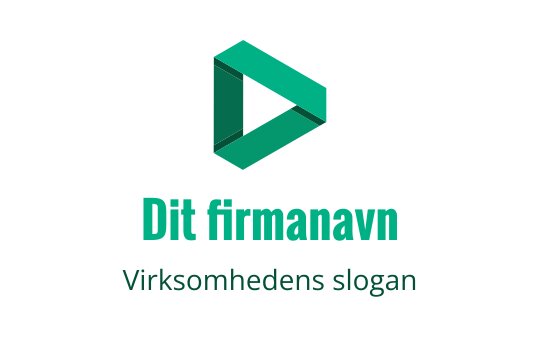 Moderne logo design i teal med en geometrisk spilleknappform