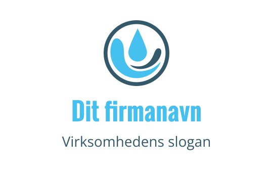 Moderne blå vanndråpe logo design med sirkulære elementer