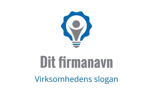 Kreativ logo design av en lyspære med menneskefigur og tannhjulselementer