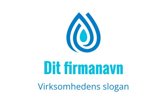 Moderne blå vanndråpe logo design med lagdelte kurver