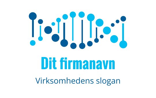 Moderne blå og teal logo design med DNA-streng motiv