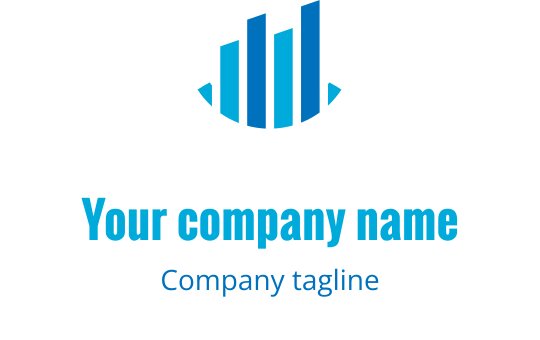 Logo design i teal og cyan med stiliserte dykker-silhuetter