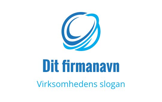 Moderne blå logo med en stilisert sirkulær virvel
