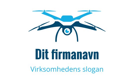 Moderne blå drone logo design med elegante linjer og dynamisk utseende