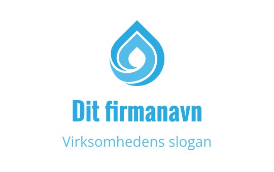 Moderne blå vanndråpe logo design med virvlende elementer