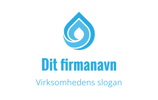 Moderne blå vanndråpe logo design med virvlende elementer