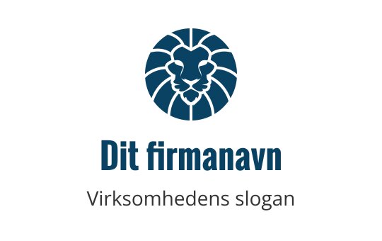Tyrkis logo med en stilisert løve, som representerer styrke og mot i tigerindustrien.