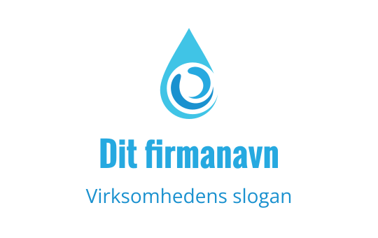 Moderne blå vanndråpe logo design med virvlende elementer